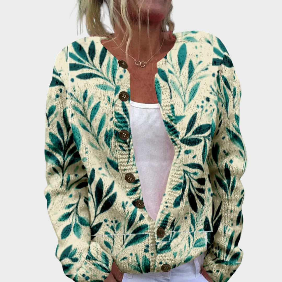 Francisca - Cardigan Floral de Outono