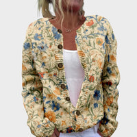 Cláudia - Cardigan Floral de Outono
