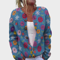 Filipa - Cardigan Floral de Outono