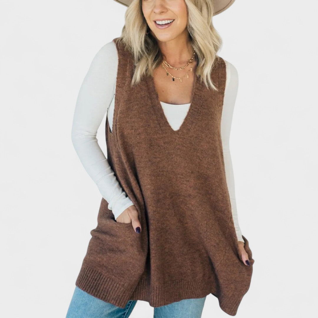 Roberta - Colete de malha aconchegante