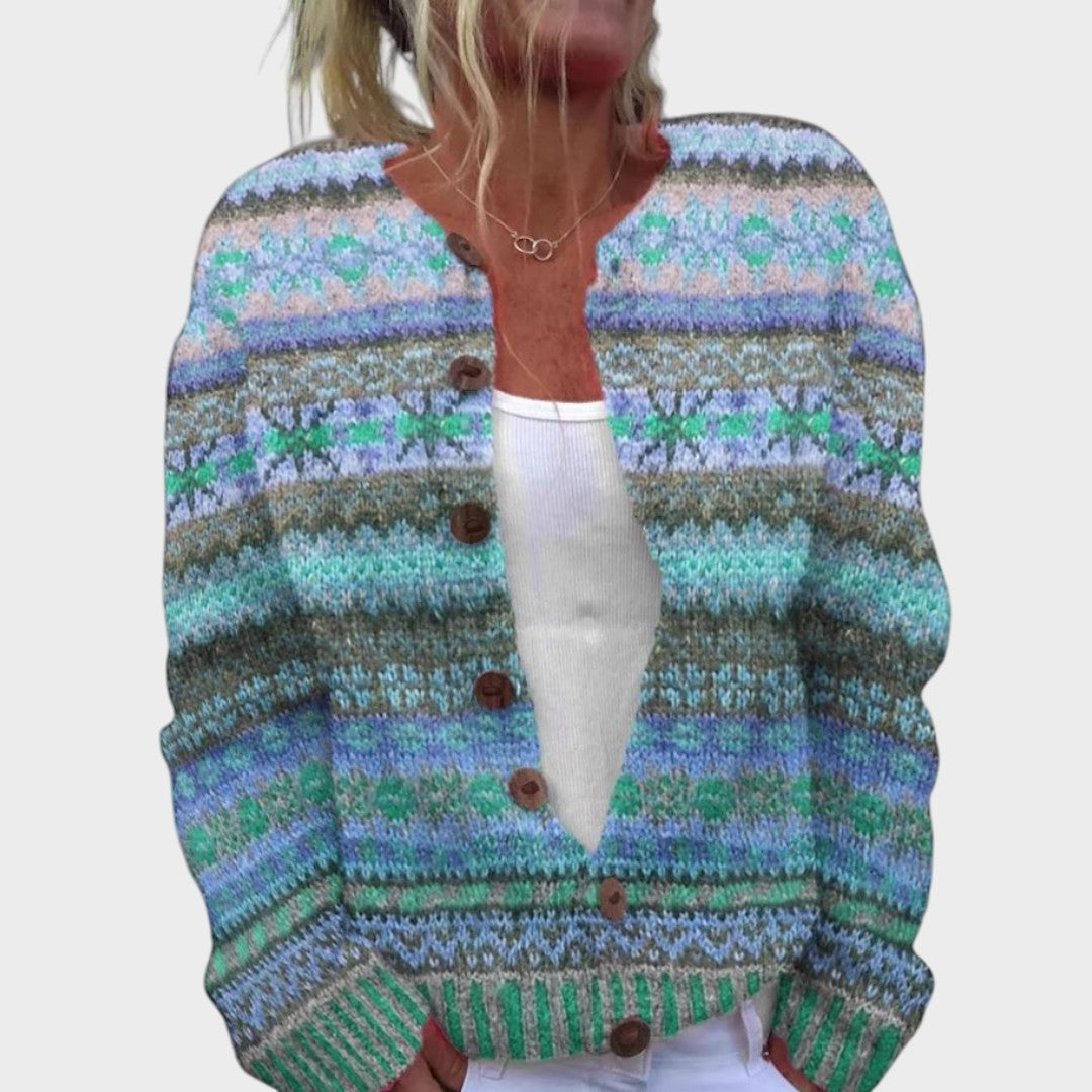 Isabel - Cardigan Floral de Outono