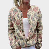 Lara - Cardigan Floral de Outono