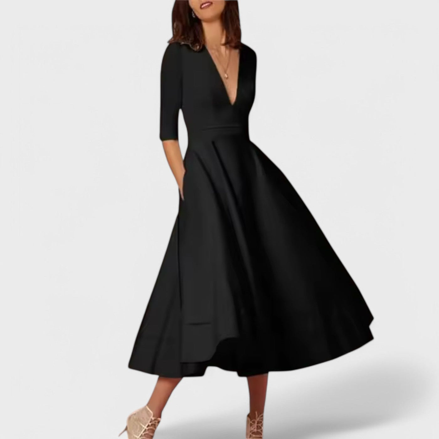 Helena - Vestido elegante com decote em V