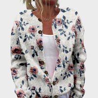 Laura - Cardigan Floral de Outono