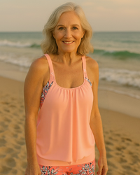 Filipa - Tankini clássico com estampado floral