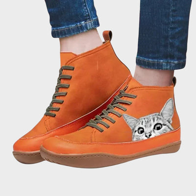 Felina - Botas de couro para amantes de gatos