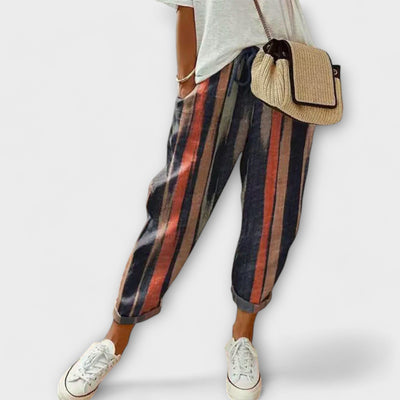 Aurora - Calças aconchegantes em linho e algodão