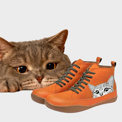 Felina - Botas de couro para amantes de gatos
