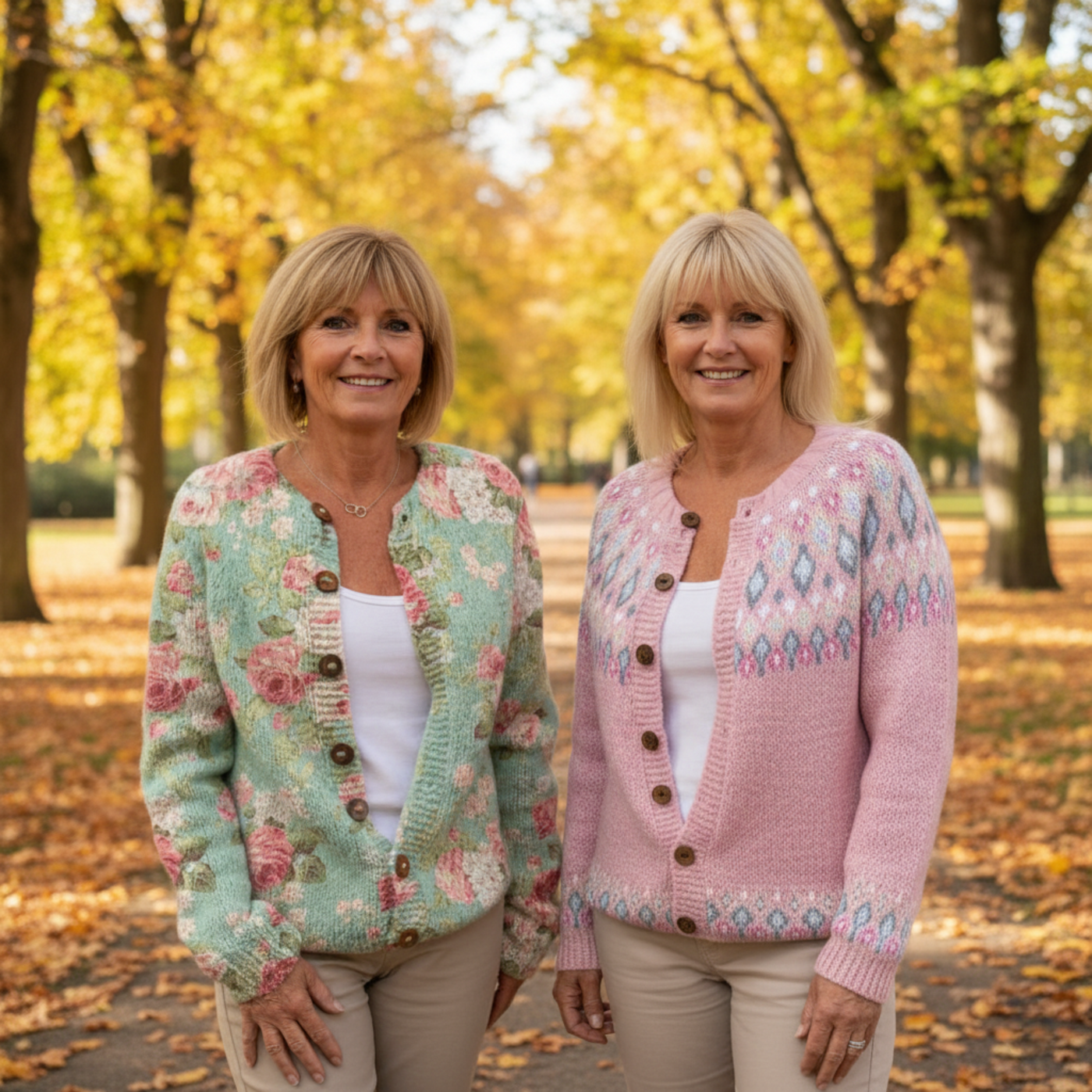 Eva - Cardigan Floral de Outono