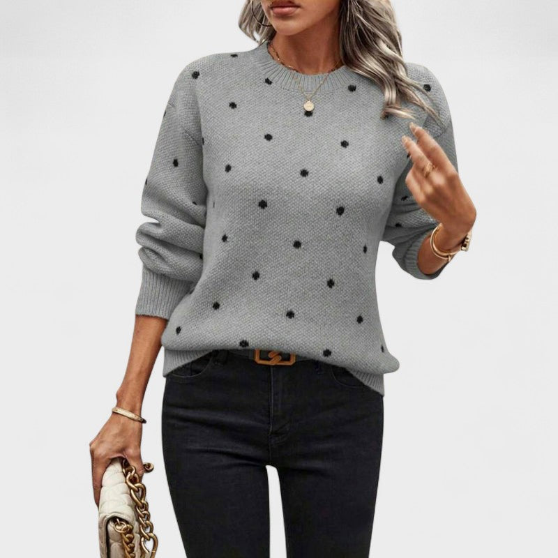 Carina - Camisola de malha com bolinhas