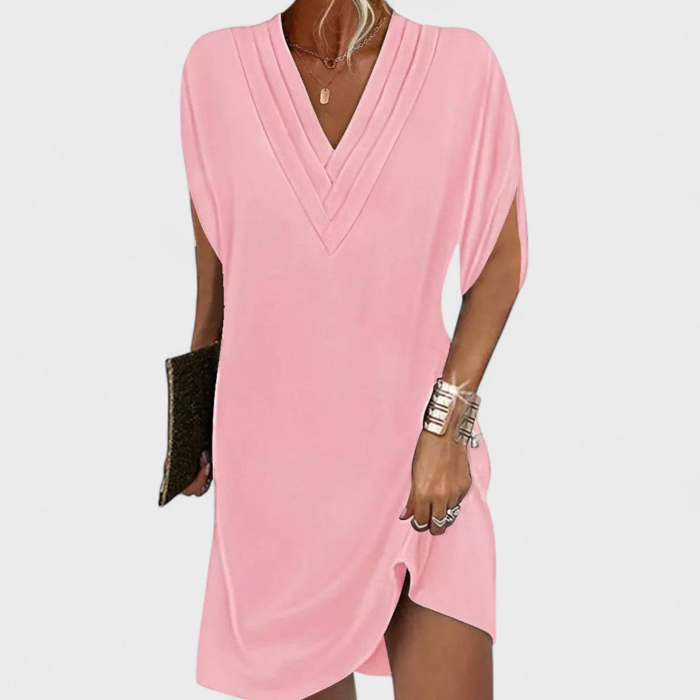 Helena - Vestido Elegante com Mangas Abertas