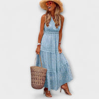 Lola - Vestido maxi com renda boho